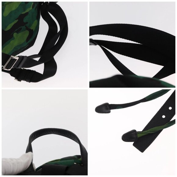PRADA Backpack Nylon Green Silver Auth 158946V main image 12